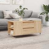 Wooden Coffee Table 102cm Wide With 2 Drawers - Vantage Home