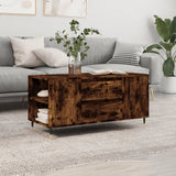 Wooden Coffee Table 102cm Wide With 2 Drawers - Vantage Home