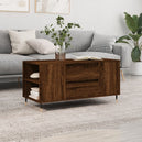 Wooden Coffee Table 102cm Wide With 2 Drawers - Vantage Home