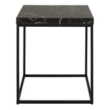 Wooden Coffee Table 40cm Square in Marble Effect - Barossa