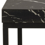 Wooden Coffee Table 40cm Square in Marble Effect - Barossa
