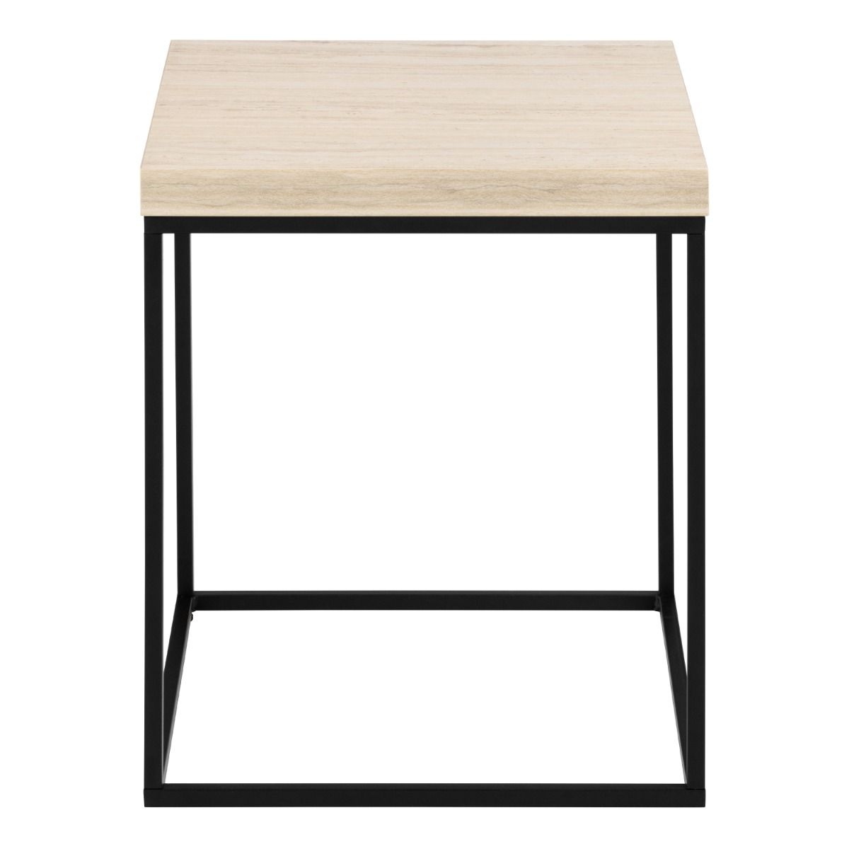 Wooden Coffee Table 40cm Square in Marble Effect - Barossa