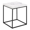 Wooden Coffee Table 40cm Square in Marble Effect - Barossa