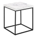 Wooden Coffee Table 40cm Square in Marble Effect - Barossa