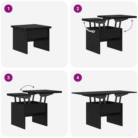 Wooden Coffee Table 55cm Wide Height Adjustable - Vantage Home