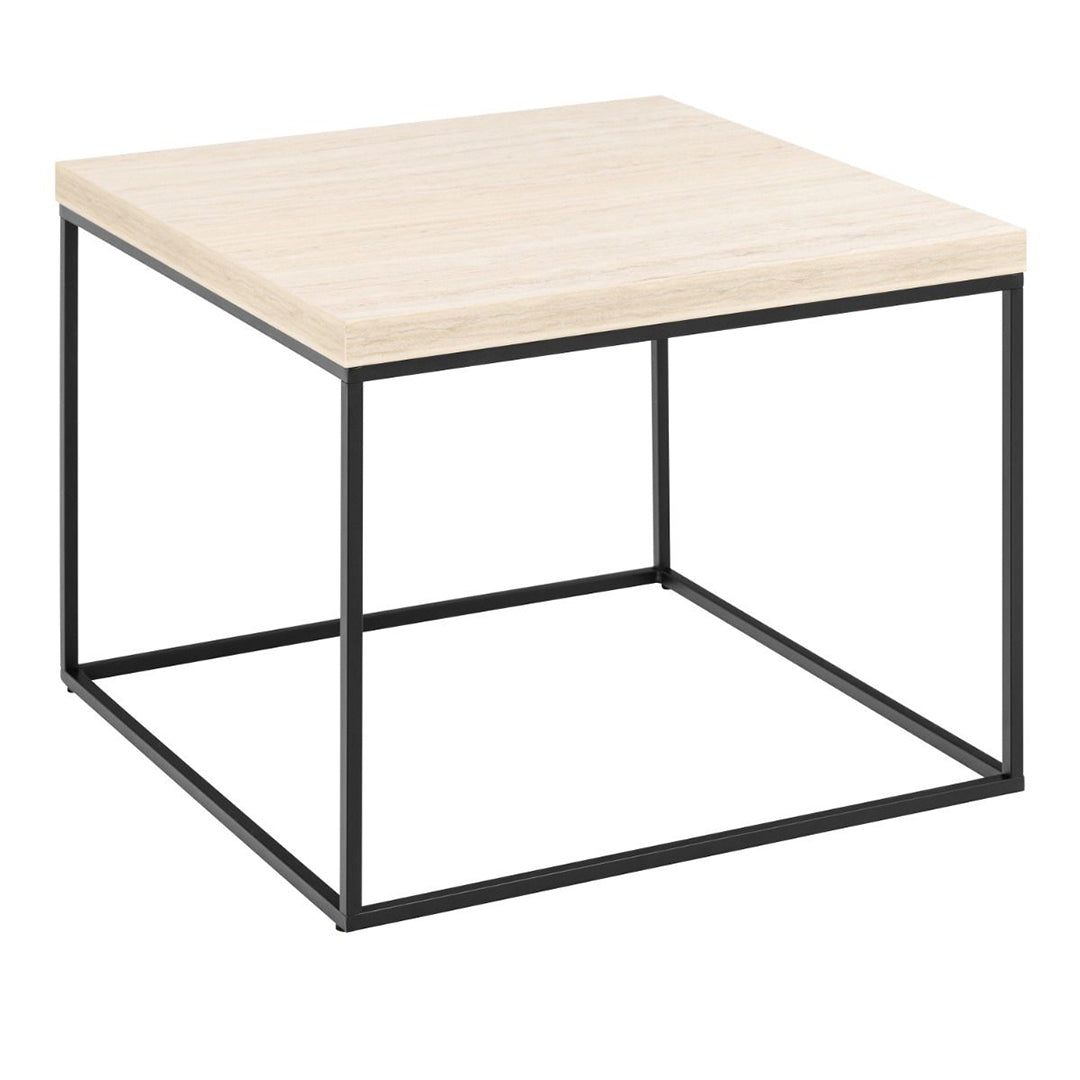 Wooden Coffee Table 60cm Square in Marble Effect - Barossa