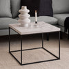 Wooden Coffee Table 60cm Square in Marble Effect - Barossa