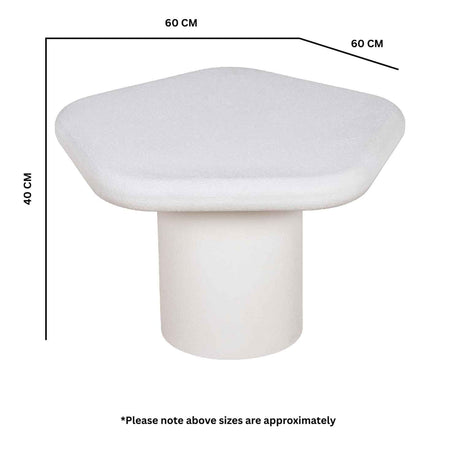 Wooden Coffee Table 60cm Wide Pentagon - Geo
