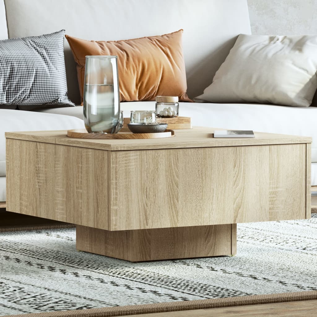 Wooden Coffee Table 60cm Wide Square - Vantage Home