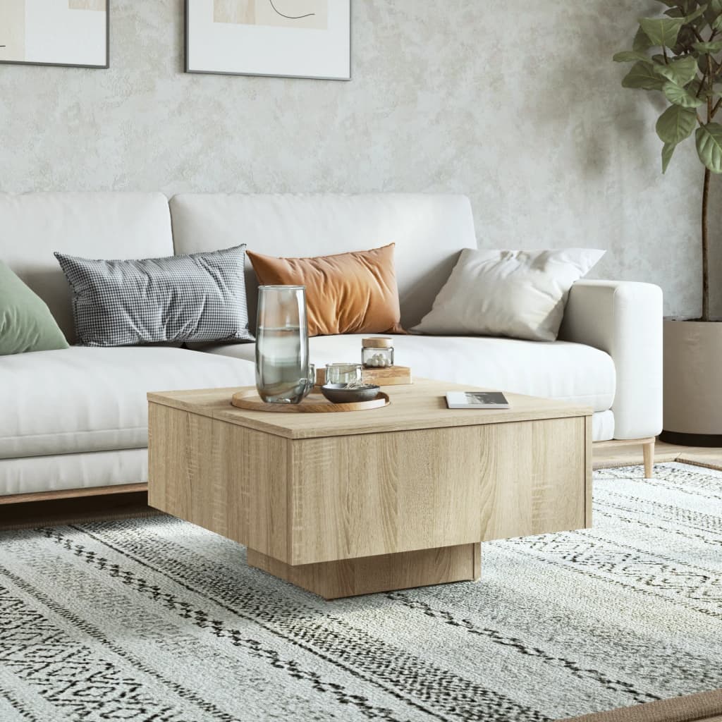 Wooden Coffee Table 60cm Wide Square - Vantage Home