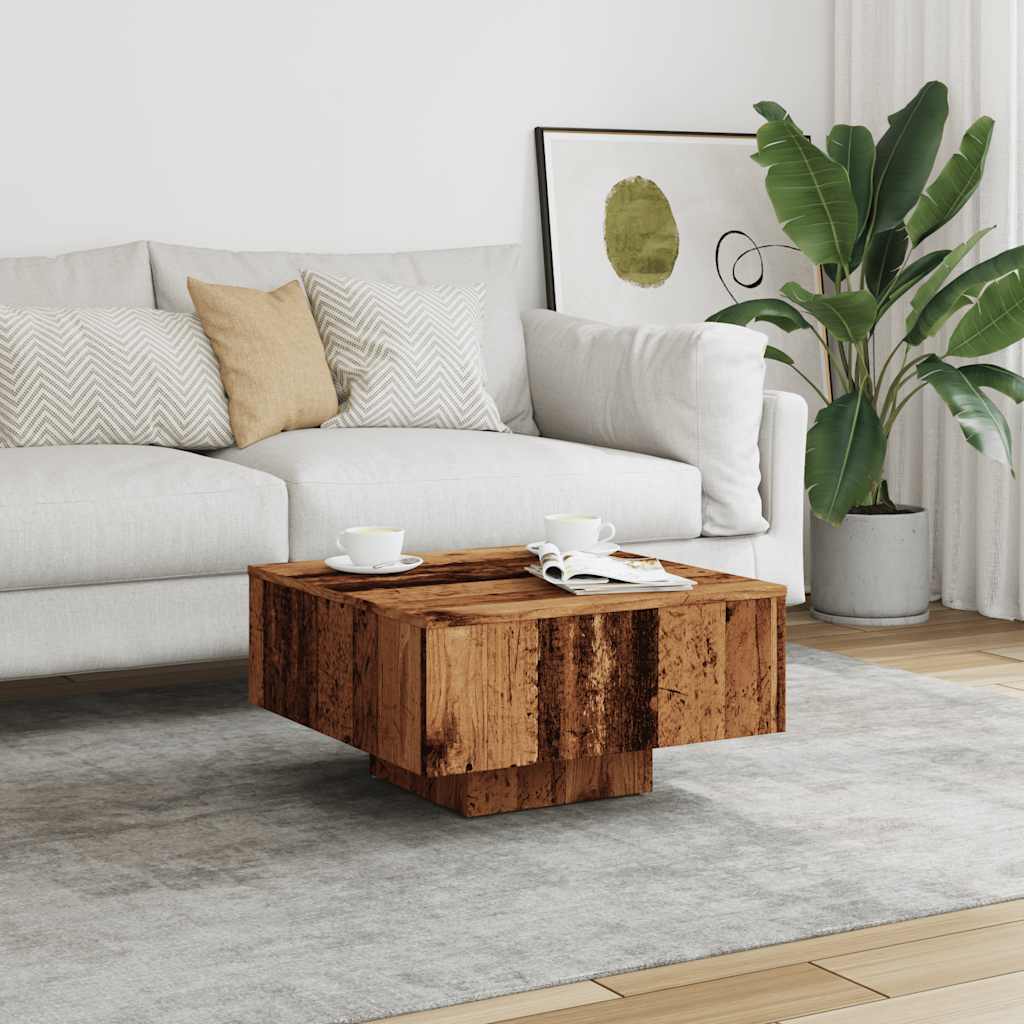 Wooden Coffee Table 60cm Wide Square - Vantage Home