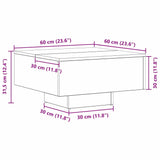 Wooden Coffee Table 60cm Wide Square - Vantage Home