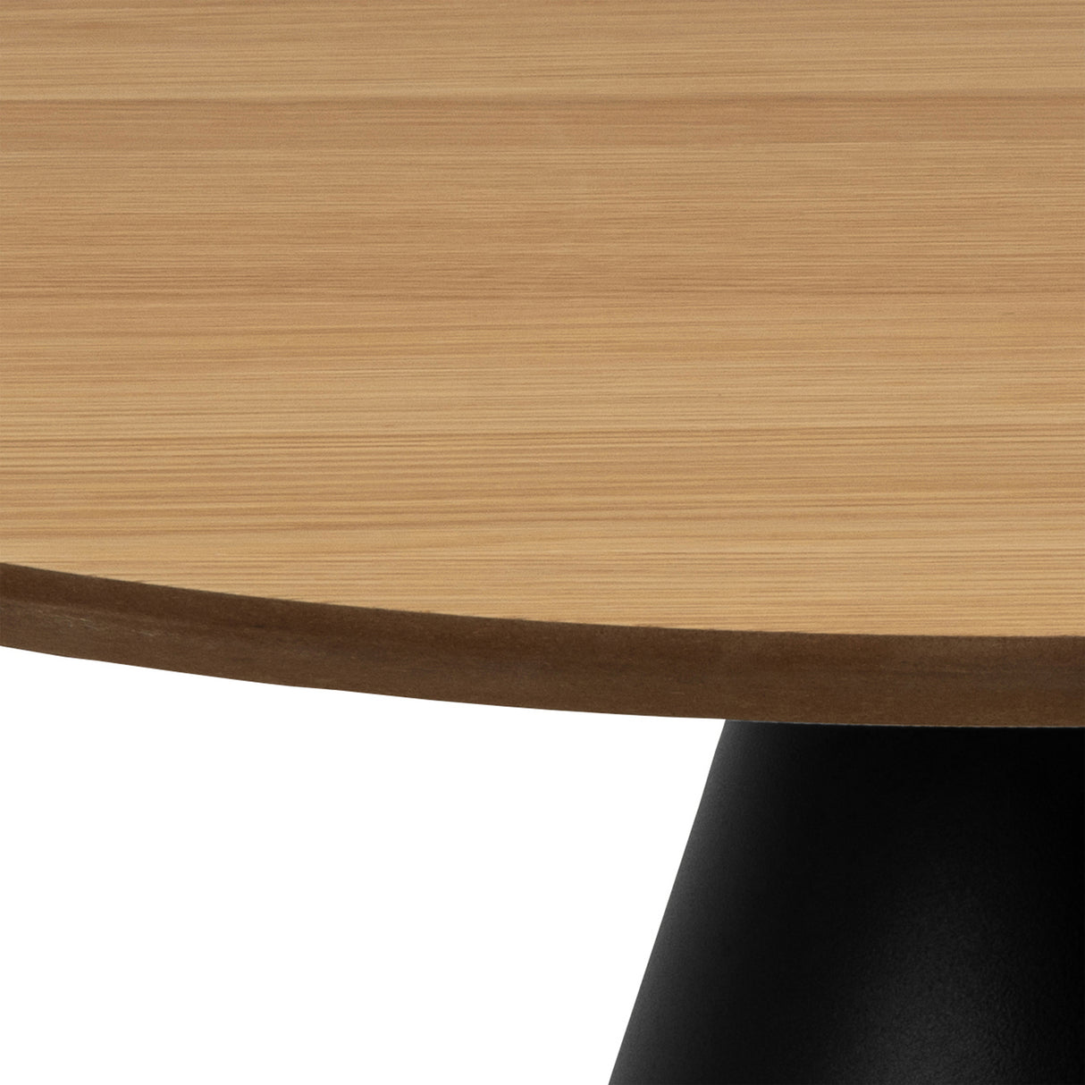 Wooden Coffee Table 65cm Wide Round With Oak Top - Soli