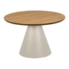 Wooden Coffee Table 65cm Wide Round With Oak Top - Soli