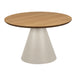 Wooden Coffee Table 65cm Wide Round With Oak Top - Soli