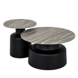 Wooden Coffee Table 72cm Wide Round - Oura