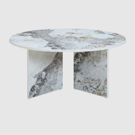 Wooden Coffee Table 80cm Wide Round - Aura