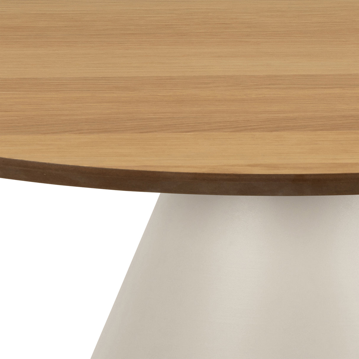 Wooden Coffee Table 85cm Wide Round With Oak Top - Soli