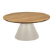 Wooden Coffee Table 85cm Wide Round With Oak Top - Soli