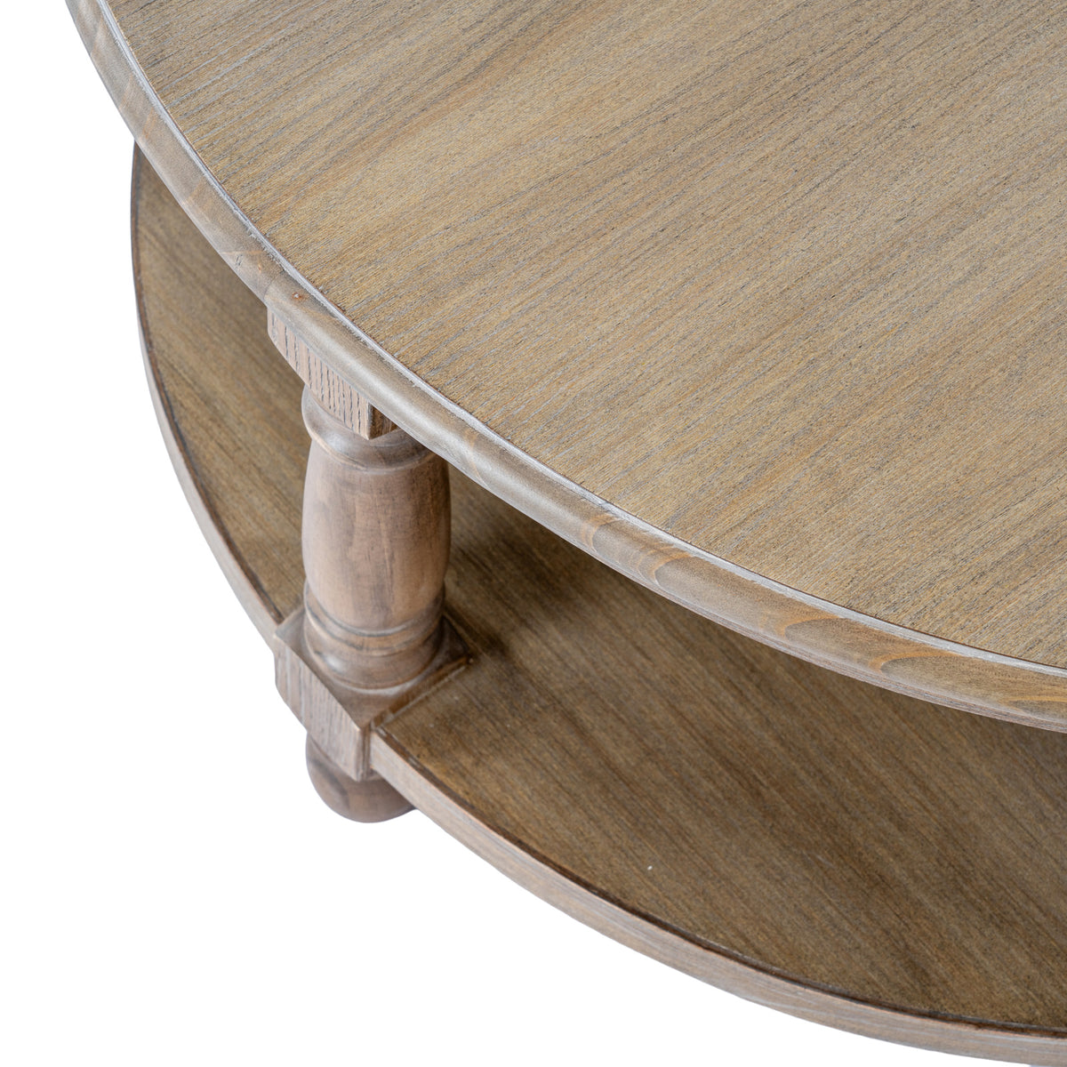 Wooden Coffee Table 90Cm Wide Round - Delphine