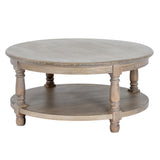 Wooden Coffee Table 90Cm Wide Round - Delphine