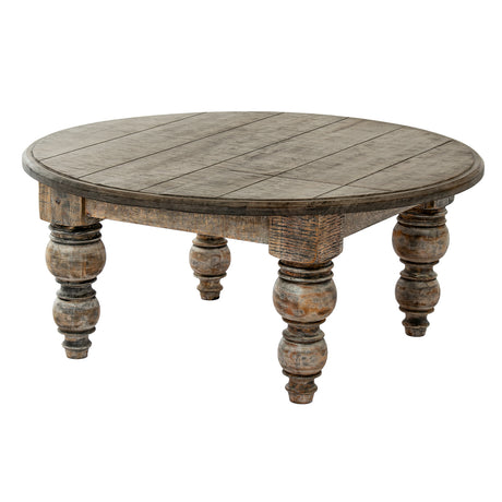 Wooden Coffee Table 90cm Wide Round - Rutland