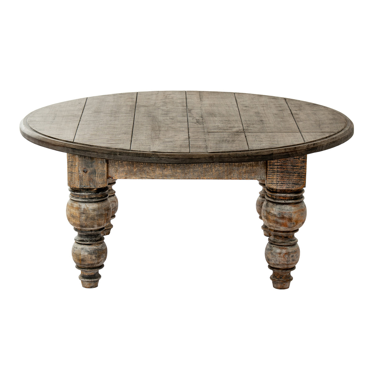 Wooden Coffee Table 90cm Wide Round - Rutland