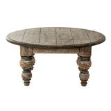 Wooden Coffee Table 90cm Wide Round - Rutland