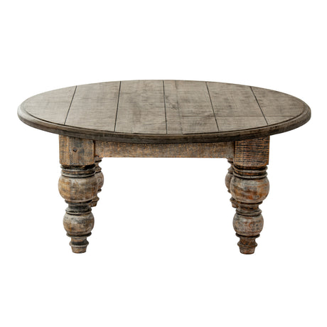 Wooden Coffee Table 90cm Wide Round - Rutland