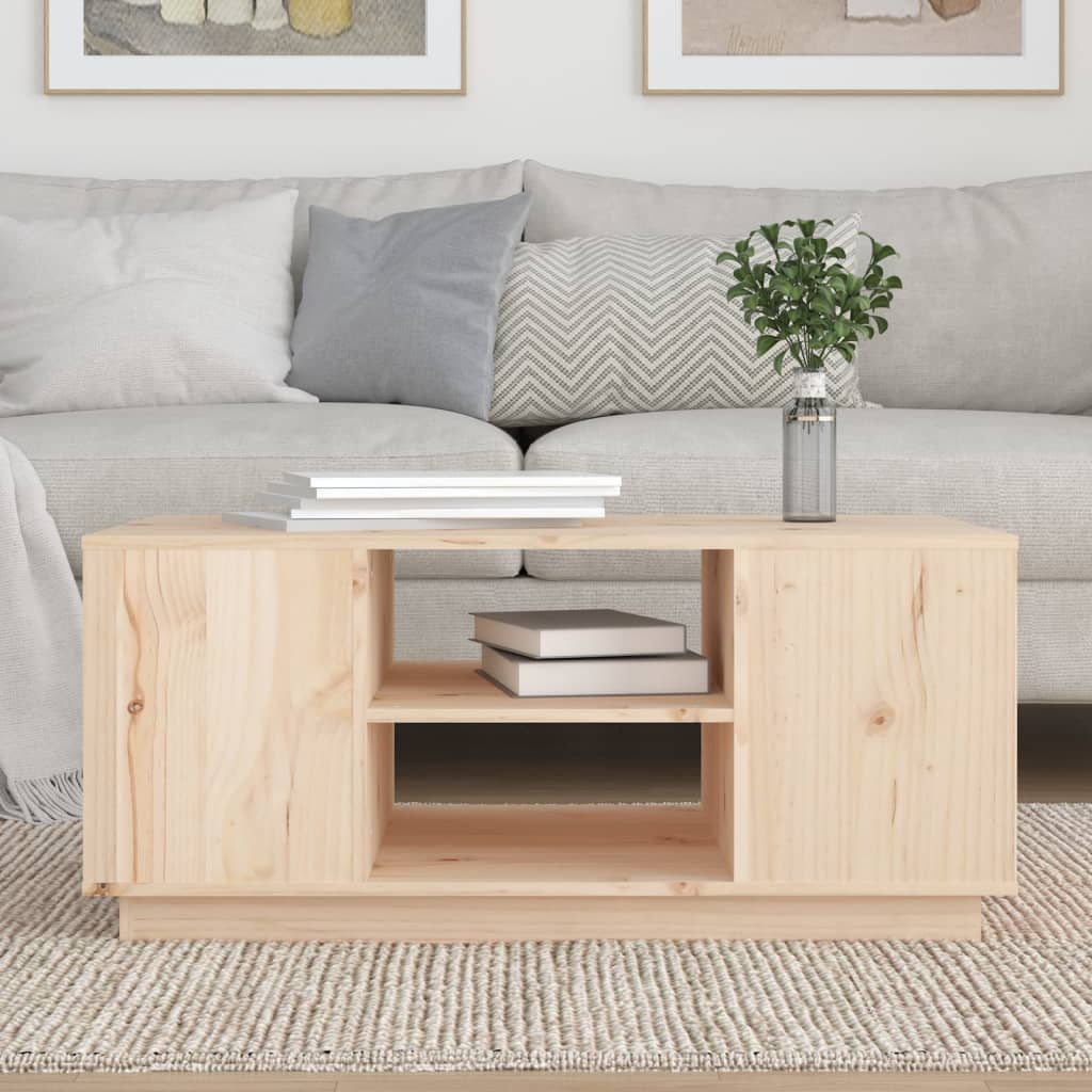 Wooden Coffee Table 90cm Wide - Vantage Home