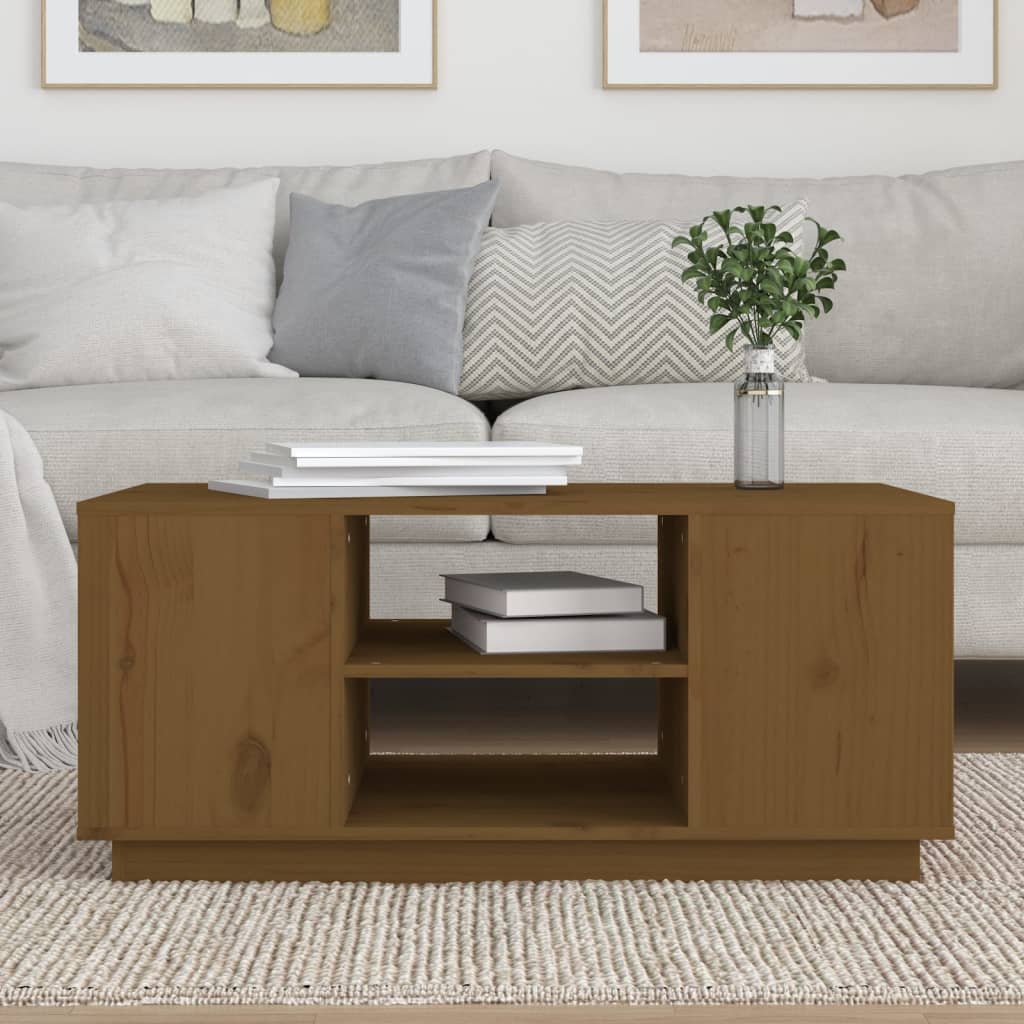 Wooden Coffee Table 90cm Wide - Vantage Home