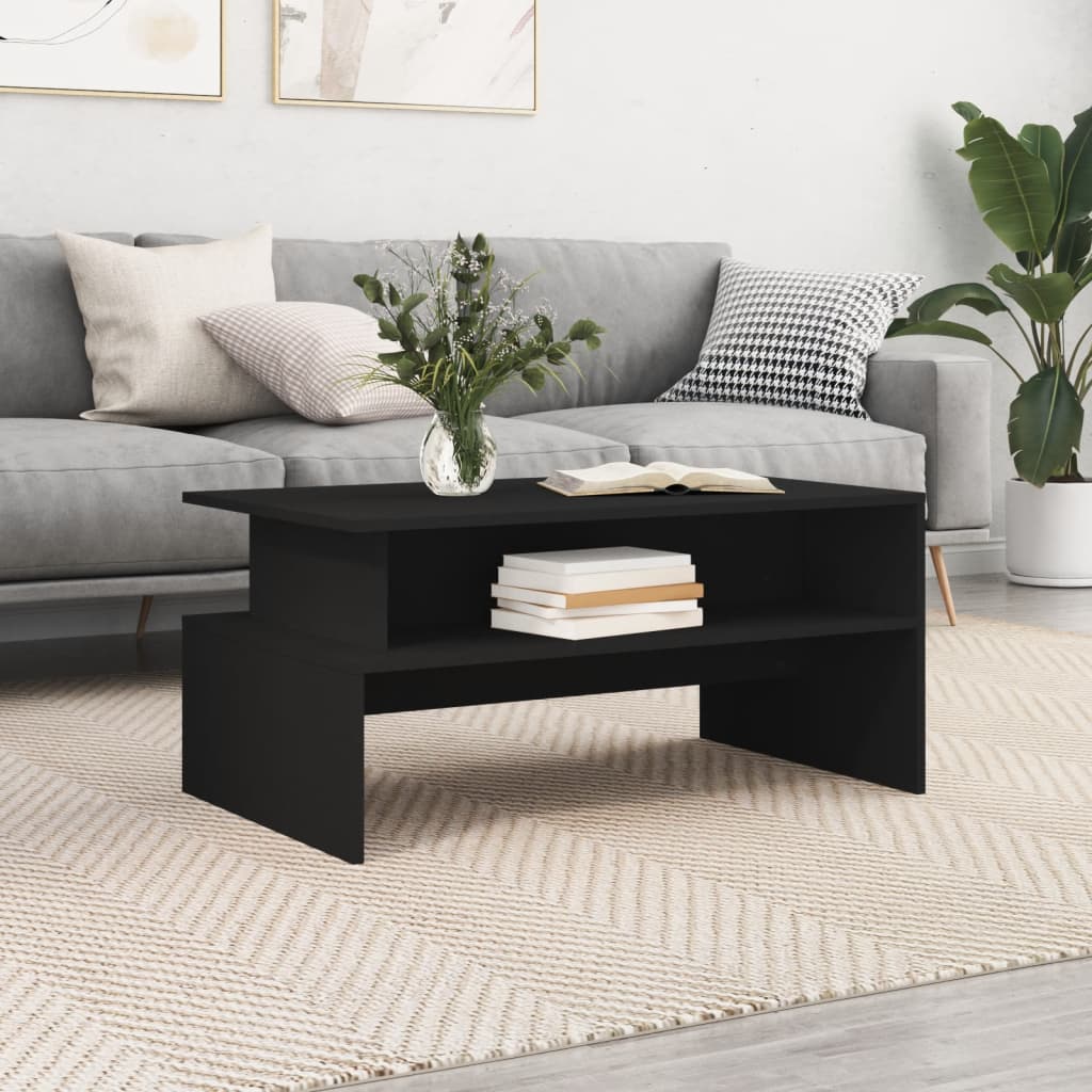 Wooden Coffee Table 90cm Wide With Shelf - Vantage Home