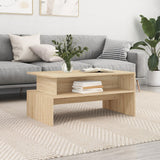 Wooden Coffee Table 90cm Wide With Shelf - Vantage Home
