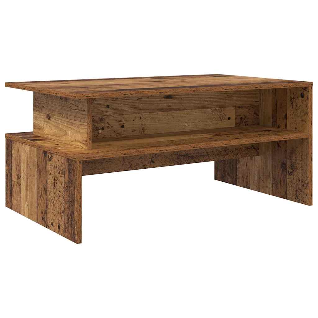 Wooden Coffee Table 90cm Wide With Shelf - Vantage Home