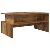 Wooden Coffee Table 90cm Wide With Shelf - Vantage Home
