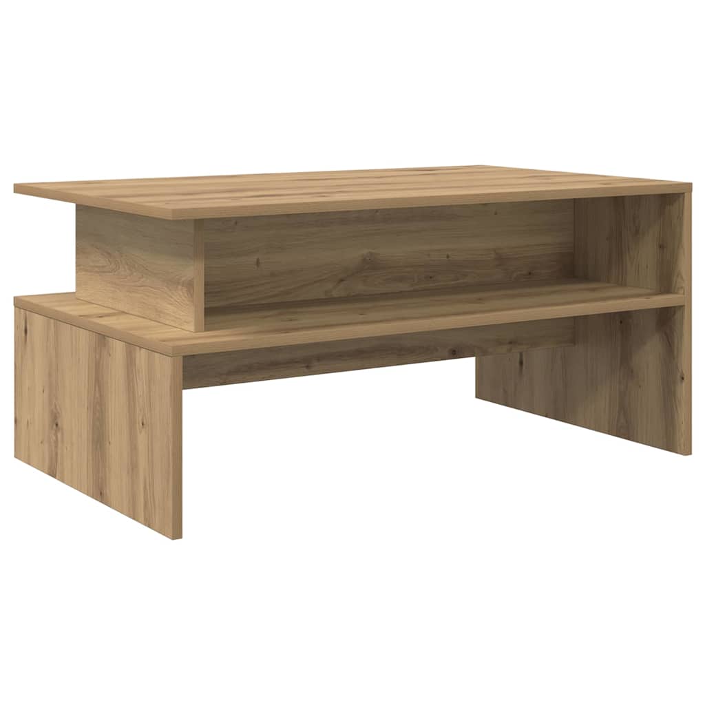 Wooden Coffee Table 90cm Wide With Shelf - Vantage Home