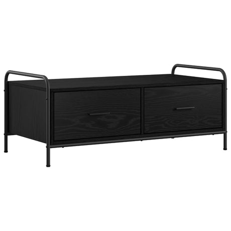 Wooden Coffee Table 99.5cm Wide With 2 Drawers And Steel Frame - Vantage Home