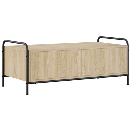 Wooden Coffee Table 99.5cm Wide With 2 Drawers And Steel Frame - Vantage Home