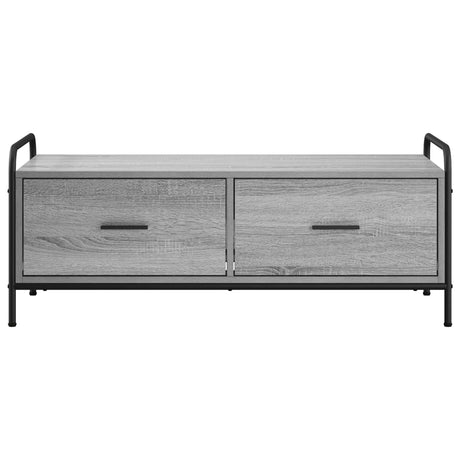 Wooden Coffee Table 99.5cm Wide With 2 Drawers And Steel Frame - Vantage Home