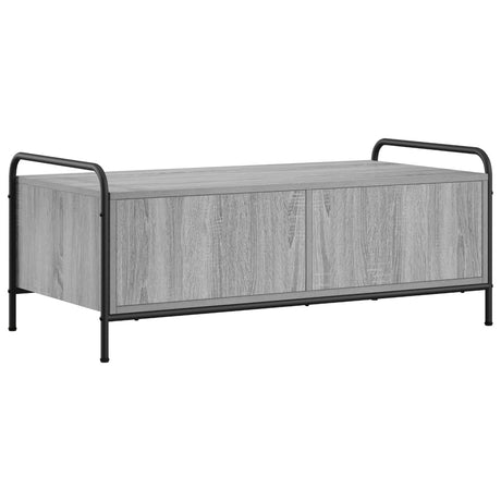 Wooden Coffee Table 99.5cm Wide With 2 Drawers And Steel Frame - Vantage Home