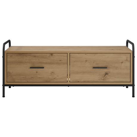 Wooden Coffee Table 99.5cm Wide With 2 Drawers And Steel Frame - Vantage Home