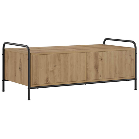 Wooden Coffee Table 99.5cm Wide With 2 Drawers And Steel Frame - Vantage Home