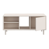 Wooden Coffee Table With Open Shelf And Door - Playly