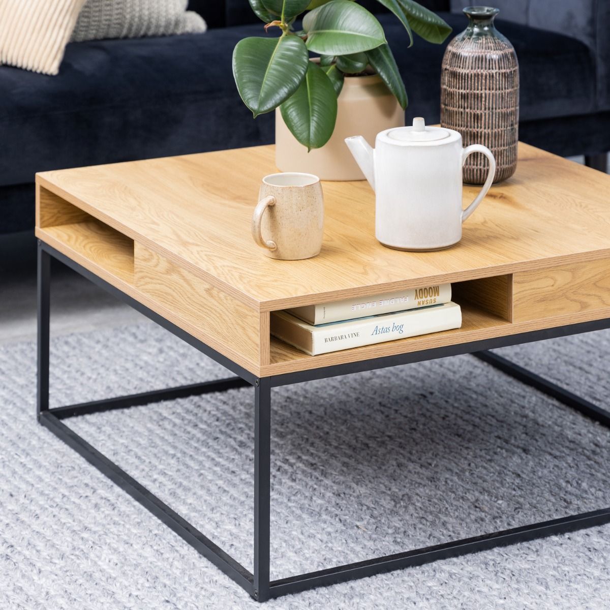 Wooden Coffee Table With Open Storage - Willford