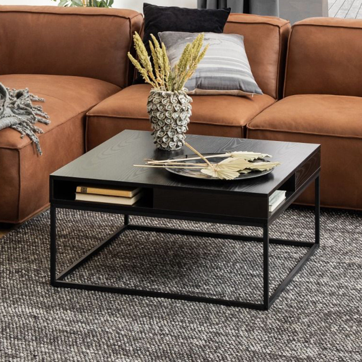 Wooden Coffee Table With Open Storage - Willford