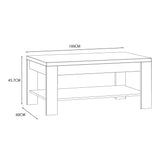 Wooden Coffee Table Rectangular - Bohol
