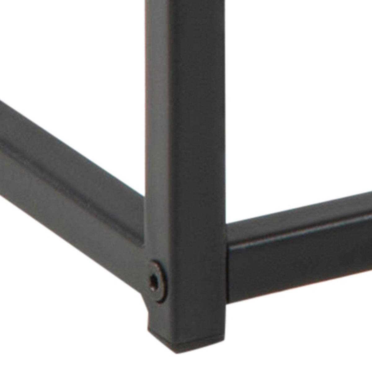 Wooden Coffee Table Rectangular With Black Metal Frame - Seaford