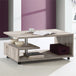 Wooden Coffee Table Rectangular With Lockable Wheels - Bailey
