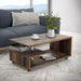 Wooden Coffee Table Rectangular With Lockable Wheels - Bailey