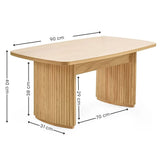 Wooden Coffee Table Rectangular - Louis